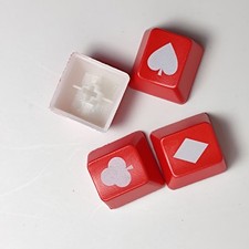 4 PCS Red ABS keycaps Translucent Keycaps OEM R4 Poker Keycaps Keyboard Parts picture