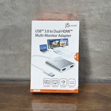 J5 CREATE USB 3.0  to Dual HDMI Multi-Monitor Adapter JUA365 **NEW** picture