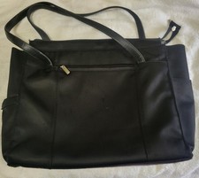Samsonite Black Laptop Tote Bag Nylon Work Travel Bag Zip Top picture