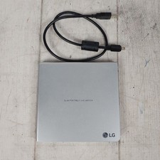 TESTED - LG Slim Portable DVD Writer GP65NS60 Silver - USB Cable Included picture