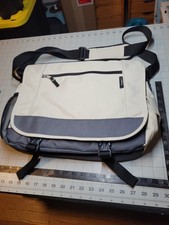 W33 Eddie Bauer Currier Bag With Laptop Cushion, Grey, Light Tan / Beige picture