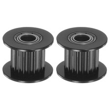 2pcs 2GT Idler Pulley 20 Teeth 5mm Bore 18mm Dia. 10mm Width Belt, Black picture