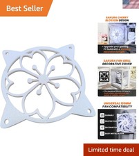 120mm Fan Grill Decorative Cover, Super Cute Functional Cherry Blossom Coolin... picture