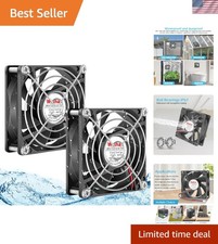 12V Waterproof Cooling Fan 80mm x 25mm Dual Ball High Speed Fan Pack picture
