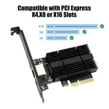 PCIe 10G Ethernet Card AQC113 10GBase-T RJ45 Network Adapter for Gaming Desktop picture