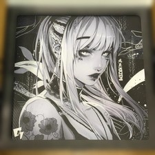 GLSSWRKS Kazemi Premium Glass Mousepad Dark 500x500mm Japan Limited Edition USED picture