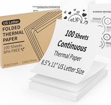 Continuous Thermal Printer Paper 8.5