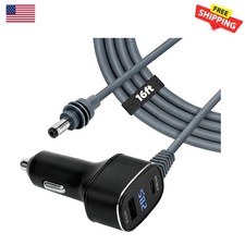 16FT Mini Car Adapter - 3-in-1 Waterproof Charging Cable with Digital Display picture