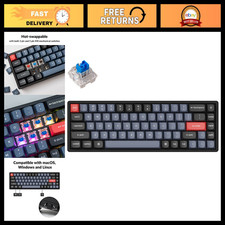 Wireless Custom Mechanical Keyboard - 65% Layout, Hot-Swappable, RGB Backlit, Pr picture