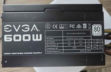 EVGA 600 W1 80+ WHITE 600W Power Supply - 100W10600K1 + Cables picture