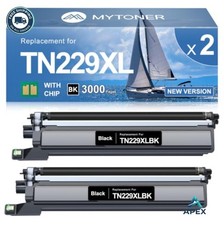 Toner Cartridge 2 Pack Black High Yield 3000 Pages Smart Chip for Brother picture