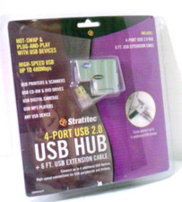 Stratitec~4 - Port~USB 2.0~USB HUB~USBM4EXT+ 6' Gold Plated Cable picture