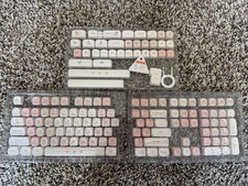 Womier Pink/White Cherry Theme PBT Key Caps Set English MPN X0042003Y15 picture