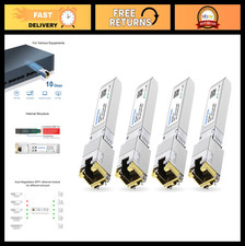 10Gb SFP+ to RJ45 Copper Module 4-Pack, 10GBASE-T Mini-GBIC Transceiver, CAT6A/C picture