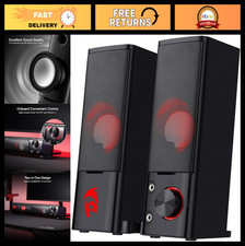 2.0 Channel Stereo Gaming Speakers - Enhanced Sound, PC Audio, Black, Wired picture