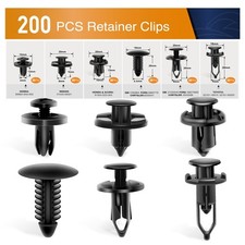 200 Pcs Universal Plastic Fender Clips - Auto Body Fastener Kit for GM, Ford picture