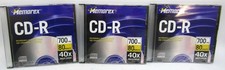 Memorex CD-R 80 Minute Recordable Compact Disc 40X Multi-Speed, Set of 3. New. picture