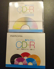 Memorex Cool Colors CD-R 52x 700MB/80min Jewel Case 10pk + 5pk picture