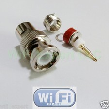 BNC Male Plug Clamp RG58 RG142 LMR195 RG400 RF Coax connector Ships from USA picture