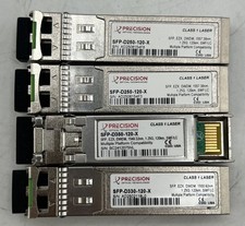 QTY 4 MIXED PRECISION SFP CLASS 1 LASER TRANSCEIVERS 2* D250 1* D350 & 1* D330 picture