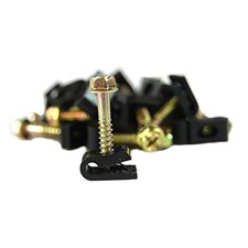100 Pcs Ground Wire Black Flex Clips with Screw 10 12 14 Gauge GA picture