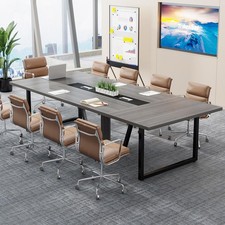 Conference Table 8FT 94.49 L x 47.24 W 29.53 H Grey XK00776 Tribesigns picture