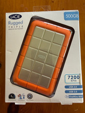 LaCie Rugged Triple 500GB 7200RPM External HDD USB 3.0 FireWire 800 RUF WU3B 9h picture