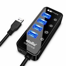 atolla 4-Port USB 3.0 Hub CH-204U3 5Gbps Switches USB Charging Port 2ft Cable picture