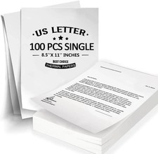 100 Sheets Thermal Printer Paper 8.5 X 11 Inch US Letter Size Thermal Paper picture