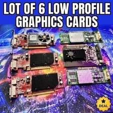 Lot of 6 Low Profile PC Video Cards - NVIDIA Quadro NVS, ATI Radeon Display GPUs picture