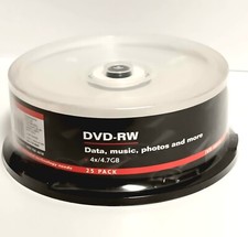 Innovera DVD-RW Discs 4.7GB/4x. 25 Pack IVR-46848 Data Music Photos Movies picture