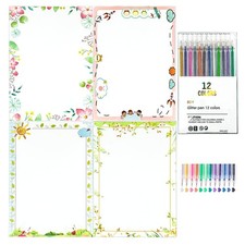 52 Pcs A4 Floral Stationery Set, Simple Flowers picture