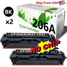 2-Pack no chip CF206A W2110A Toner Cartridges Work With M283fdn Printer picture