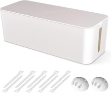 Cable Management Box, Large Cord Organizer Box to Hide Power Strip & under Desk, picture