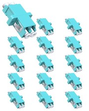 15 Pack LC to LC Fiber Optic Coupler, UPC Duplex Multimode Adapter for Fiber ... picture