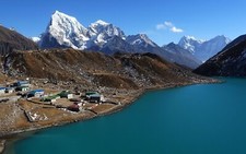 Landscape lake village nepal mount everest himalayas Custom Gaming Mat Desk picture