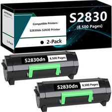 S2830 Toner Cartridges 2-Piece Dell Black Compatible With Dell Aprone picture