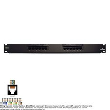 Patch Panel RJ45 8P8C 12-Port C5e Rackmount 1U Leviton Gigamax Cat 5G596-U12 picture