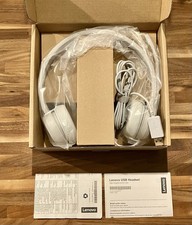 Lenovo 100 USB Stereo Headphones with Microphone GXD1B67867 L09 Wired Gray New picture