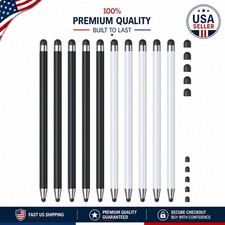10-Pack High Precision Stylus Pens for All Touchscreens - Black & White Elegance picture