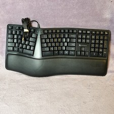 X9 Ergonomic Keyboard Wired with Cushioned Wrist Rest - Office Desk Peripherals picture