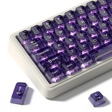 dagaladoo Clear keycaps,Transparent Keyboard keycaps,Jelly Key caps Purple picture