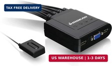 IOGEAR 4-Port USB KVM Switch with Cables and Remote GCS24U, Black picture