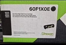  Lexmark 60F1X0E Black High Yield Toner Cartridge DAMAGED PACKAGING picture