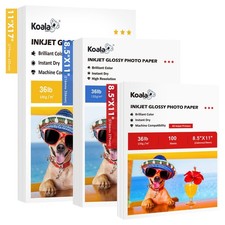 Lot Koala 36lb Glossy Paper 8.5x11 11x17 8.5x14 Photo Paper Inkjet Printer picture