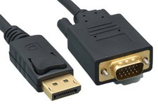 3Ft-15Ft DisplayPort DP 20 Pin to VGA SVGA HD15 28AWG PC Mac Projector LCD Cable picture