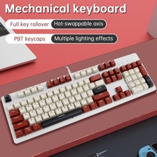 104-Key Wired Mechanical Linear Switch Gaming Keyboard Blue Switch WHI picture