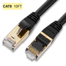 Ultra Speed Cat 8 Network Cable LAN Patch Cord w/Gold Plated RJ45 Connector Lot picture