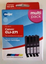 Meijer Canon CLI-271 Inkjet Cartridges Black, Cyan, Magenta &...  picture