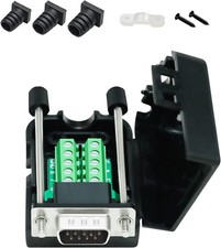 DB9 Breakout Connector, Male RS232 Serial Adapter, Solderless Module Board with picture